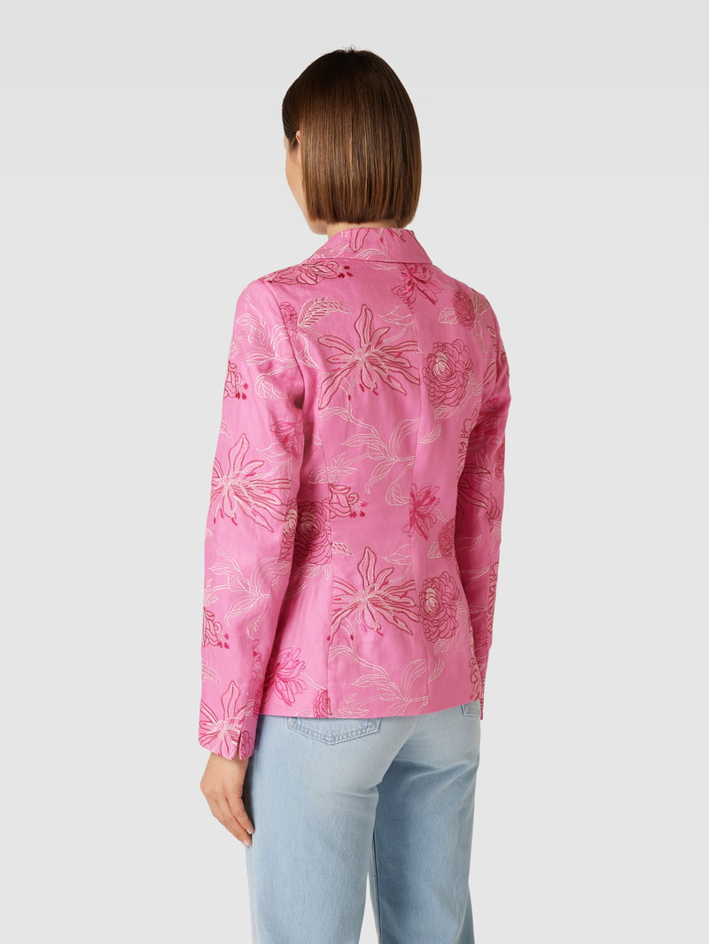 Blazer mit Allover-Print in pink