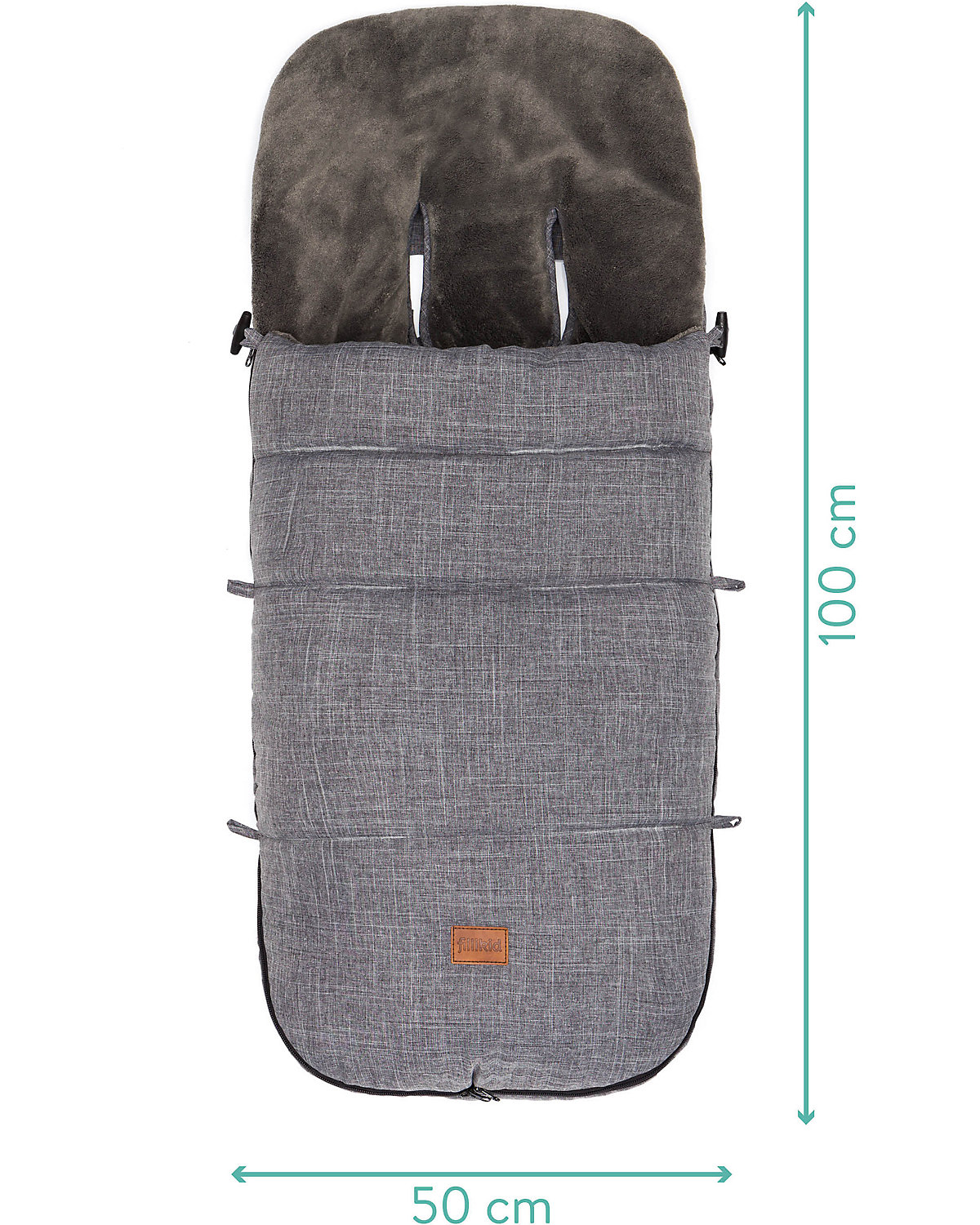 Winterfußsack Kinley, melange hellgrau