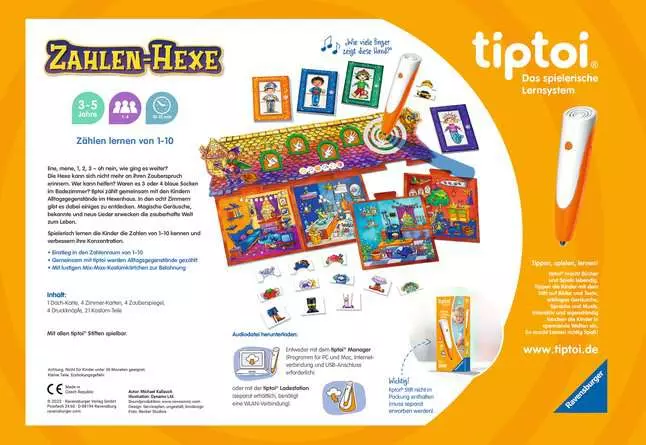 tiptoi® Zahlen-Hexe - Lernspiel ab 3 Jahren