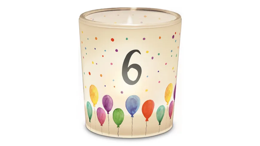 Geschenk für Dich Licht Geburtstag Zahl 6