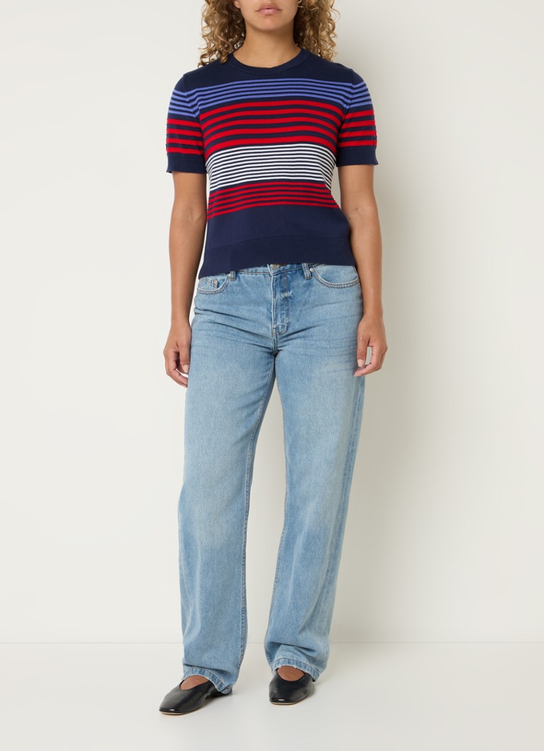 Benetton Fine-knit T-shirt with stripe print