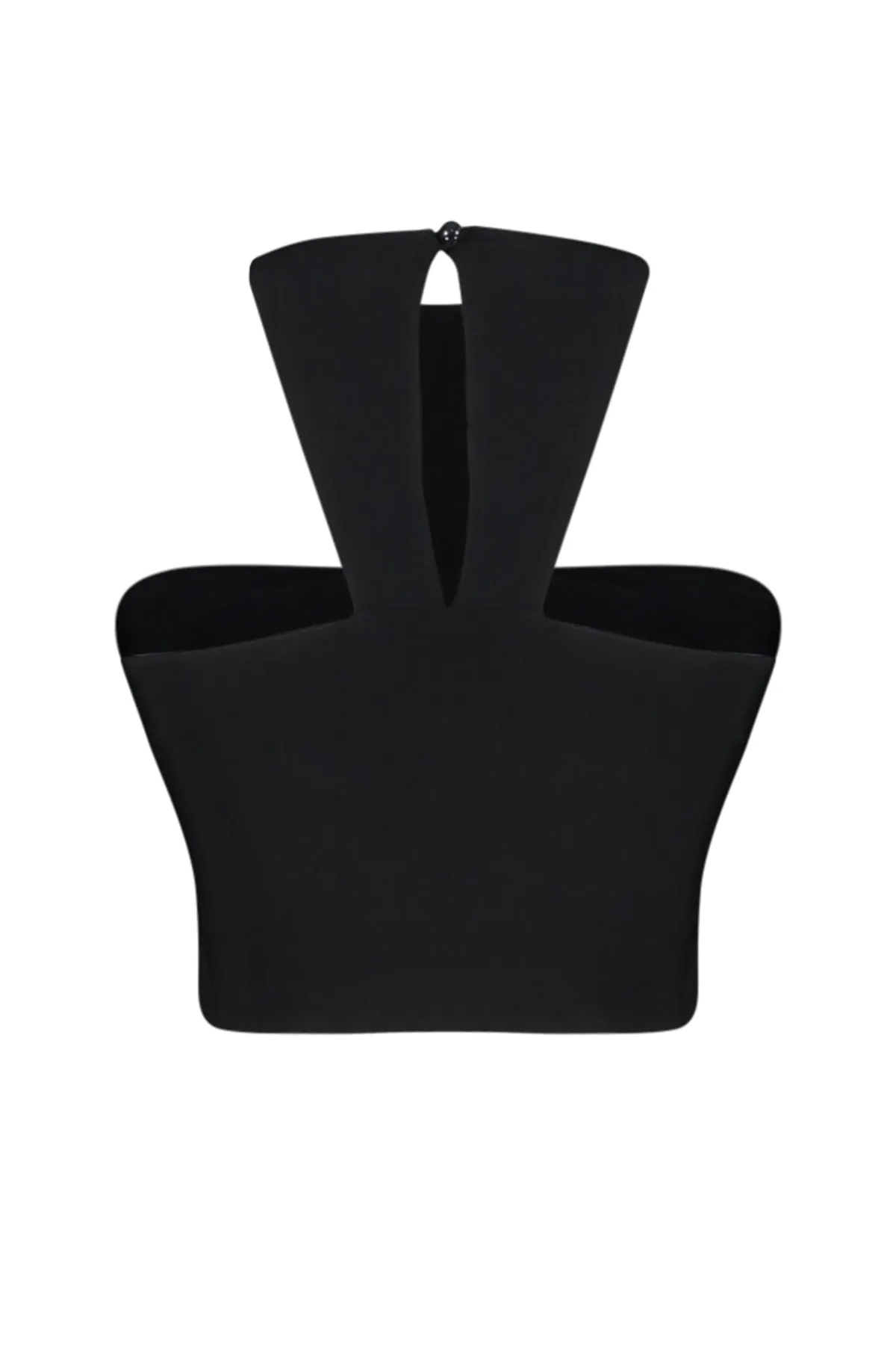 Trendyol Collection  Schwarzes Crop-Bustier mit gestricktem Accessoire TPRSS23BS00088