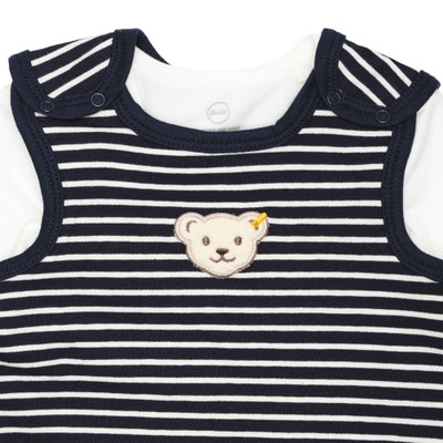 Set Strampler + T-Shirt langarm GOTS, dunkelblau