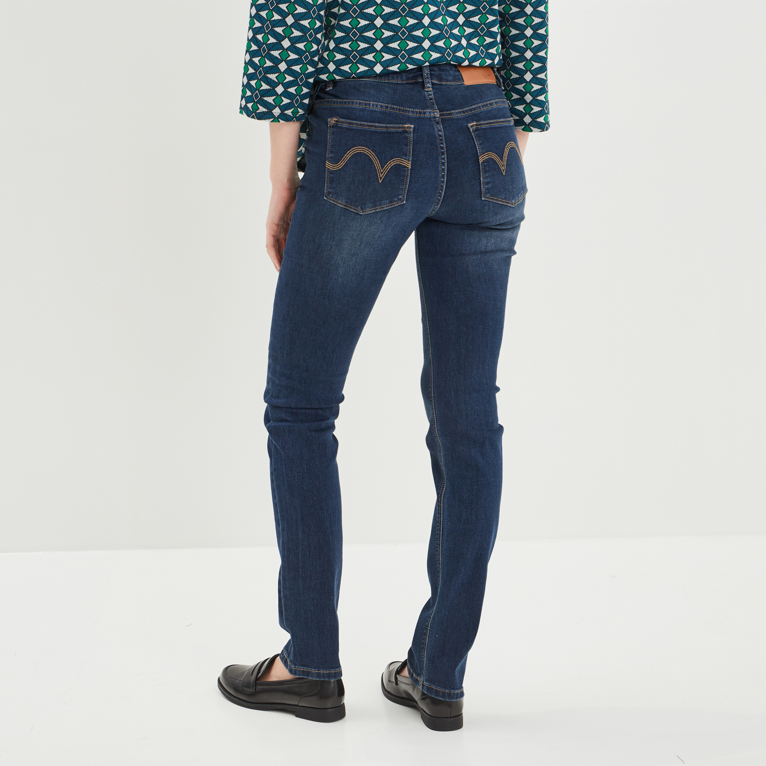 Jeans straight taille normale denim brut femme | La Halle