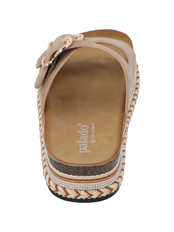 palado Plateau-Pantoletten in Beige günstig kaufen