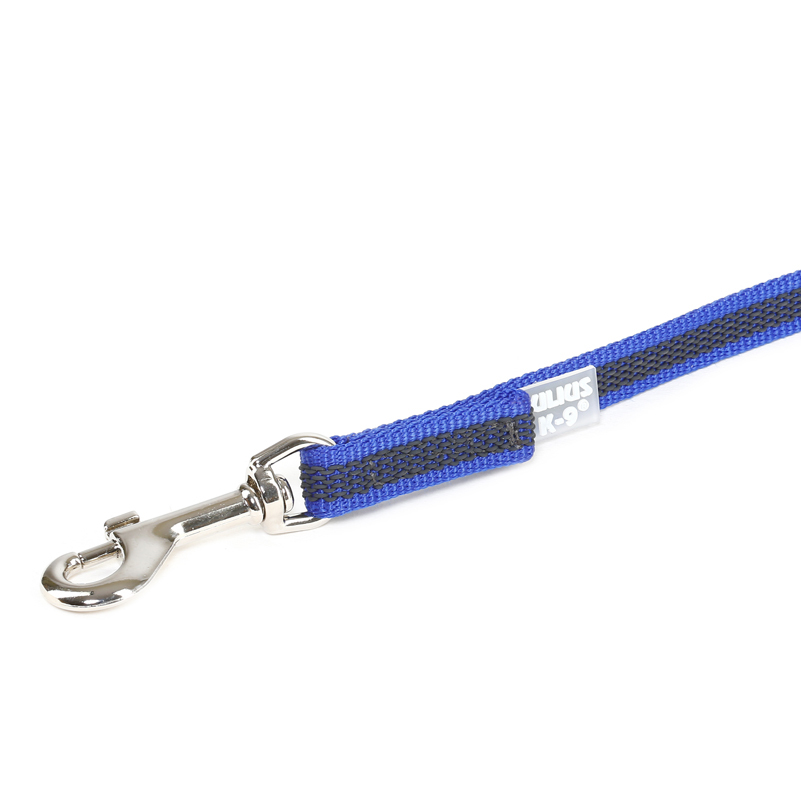 JULIUS-K9 Hundeleinen JULIUS-K9 Führleine 14mm Schlaufe 1 m blau/ grau