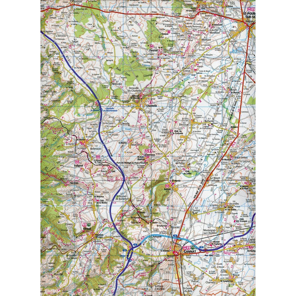 Moulins Vichy 1:100 000 - Wanderkarte