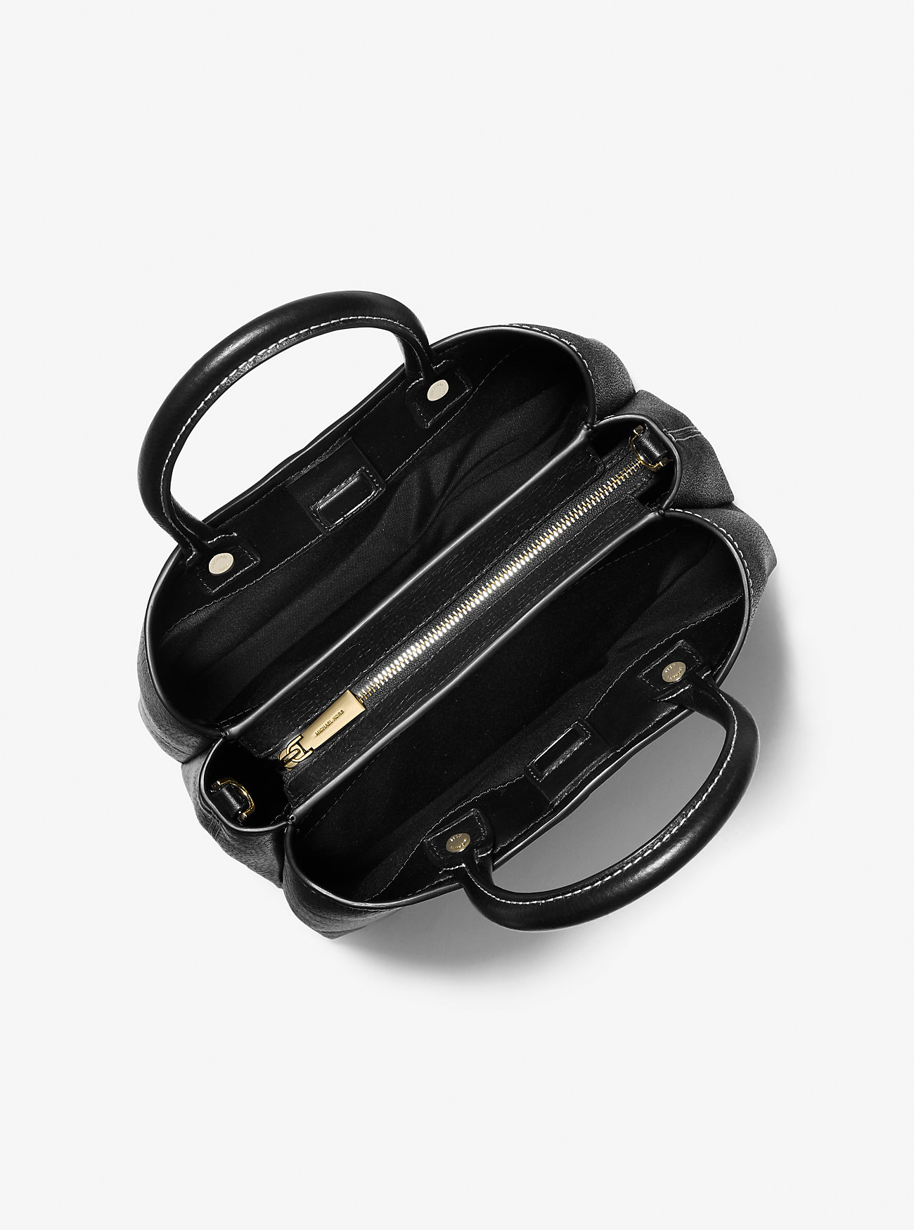 Flora Medium Signature Logo og Skinnveske – SVART