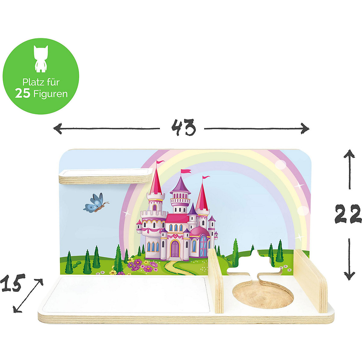 Regal für Musikbox Feenschloss, klein - geeignet für Toniebox