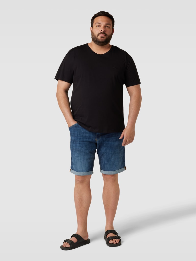 PLUS SIZE Jeansshorts mit fixierten Beinumschlägen Modell 'RICK' in jeans