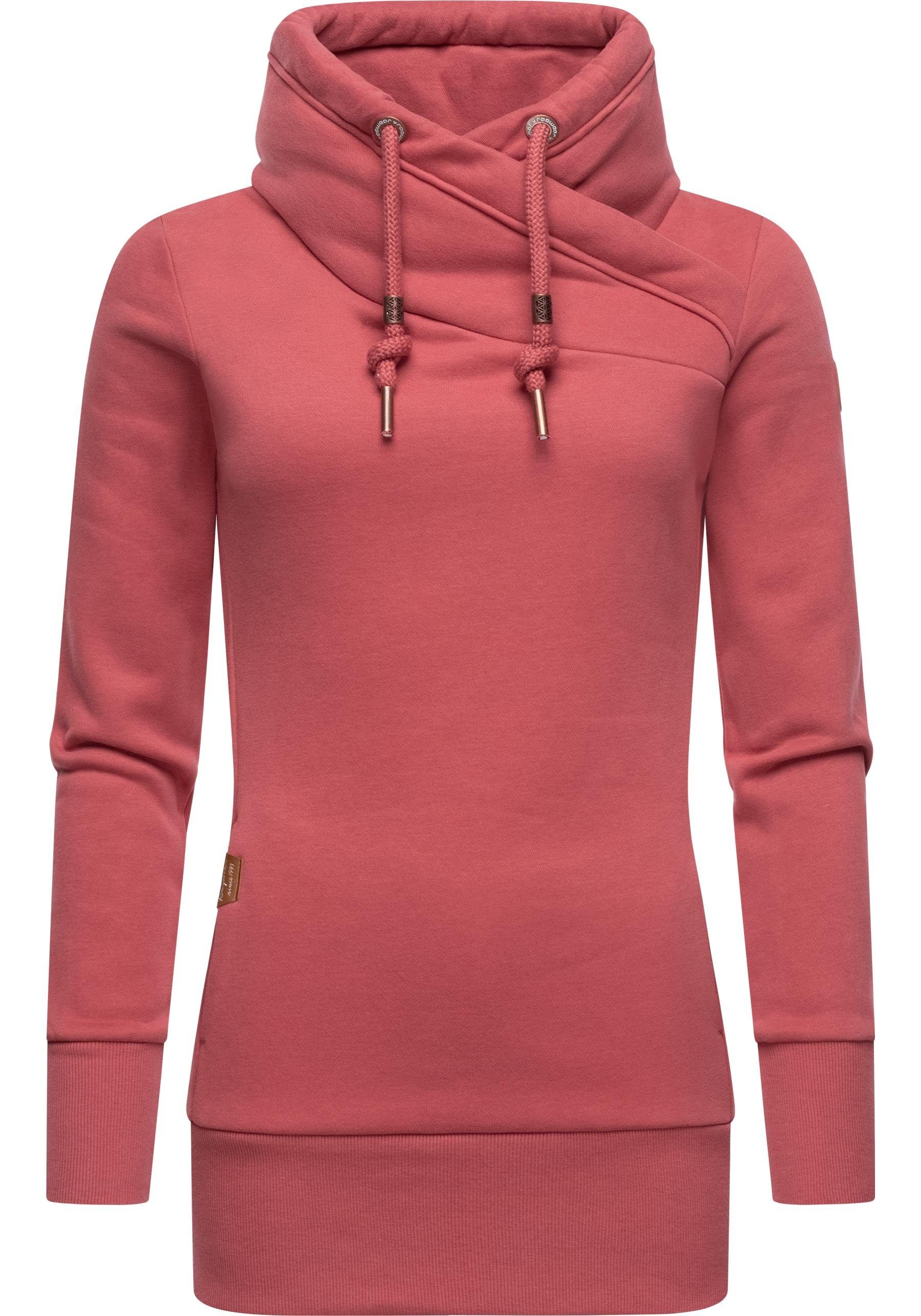 Ragwear Sweatshirt Neska modischer Longsleeve Pullover mit hohem Kragen