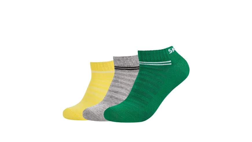 SKECHERS Unisex Sneaker Socken 3er Pack green