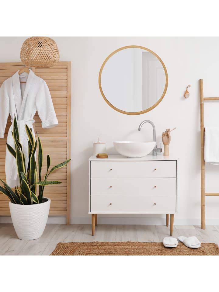 relaxdays Wandspiegel in Natur - Ø 61 cm günstig kaufen onesize