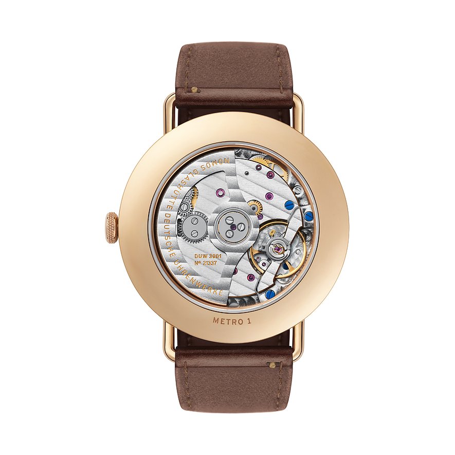 Nomos Glashütte Unisexuhr Metro Roségold neomatik 39