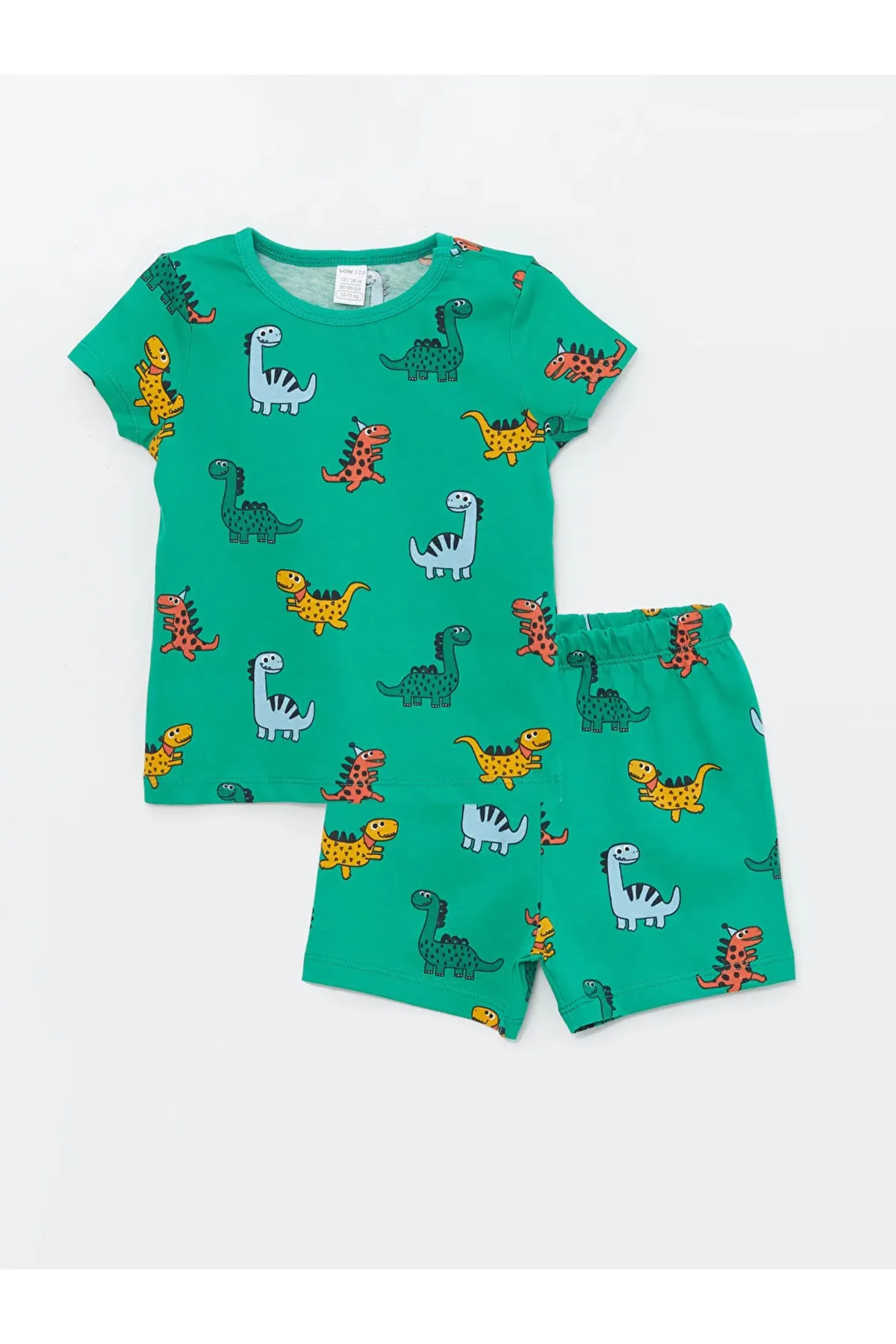 LC Waikiki  LCW ECO Baby-Schlafanzug-Set mit Rundhalsausschnitt, kurzen Ärmeln und Shorts
