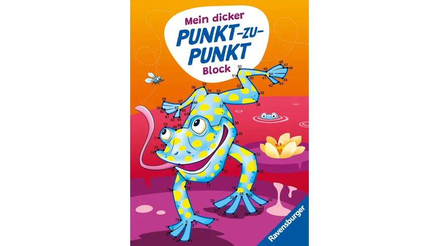 Ravensburger Mein dicker Punkt-zu-Punkt-Block - mit 125 lustigen Motiven und Rätseln zum Verbinden und Ausmalen