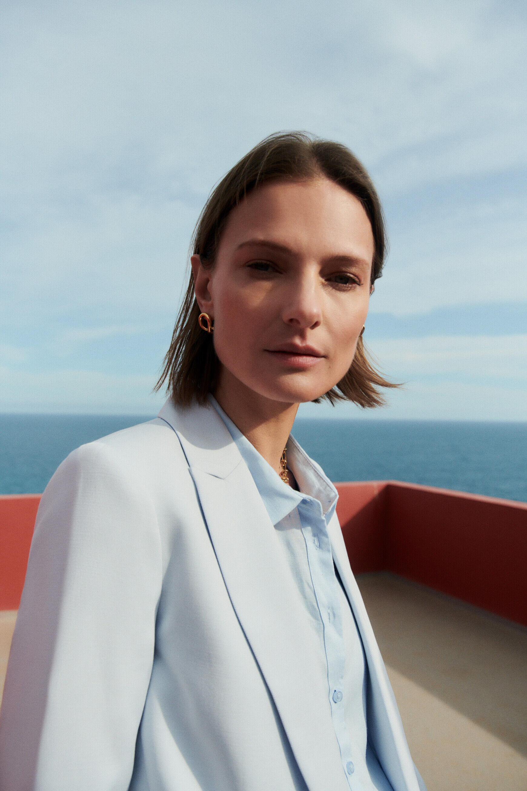 Veste vanais bleu ciel femme