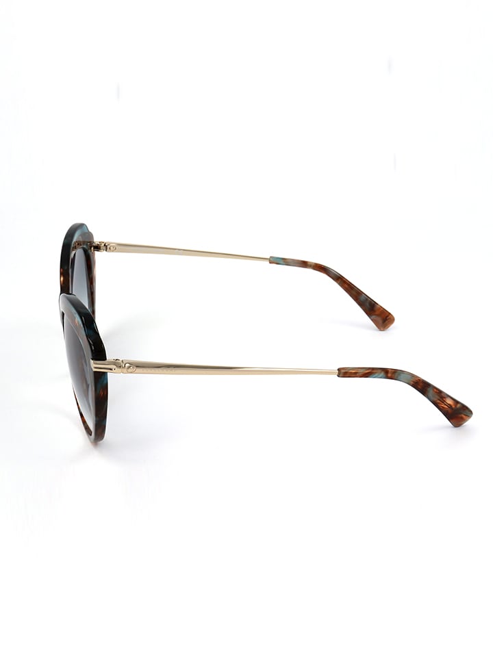 Longchamp Damen-Sonnenbrille in Braun-Gold/ Türkis günstig kaufen 55