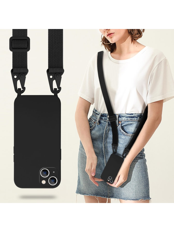 cadorabo Handykette für Apple iPhone 14 Hülle in LIQUID SCHWARZ günstig kaufen onesize