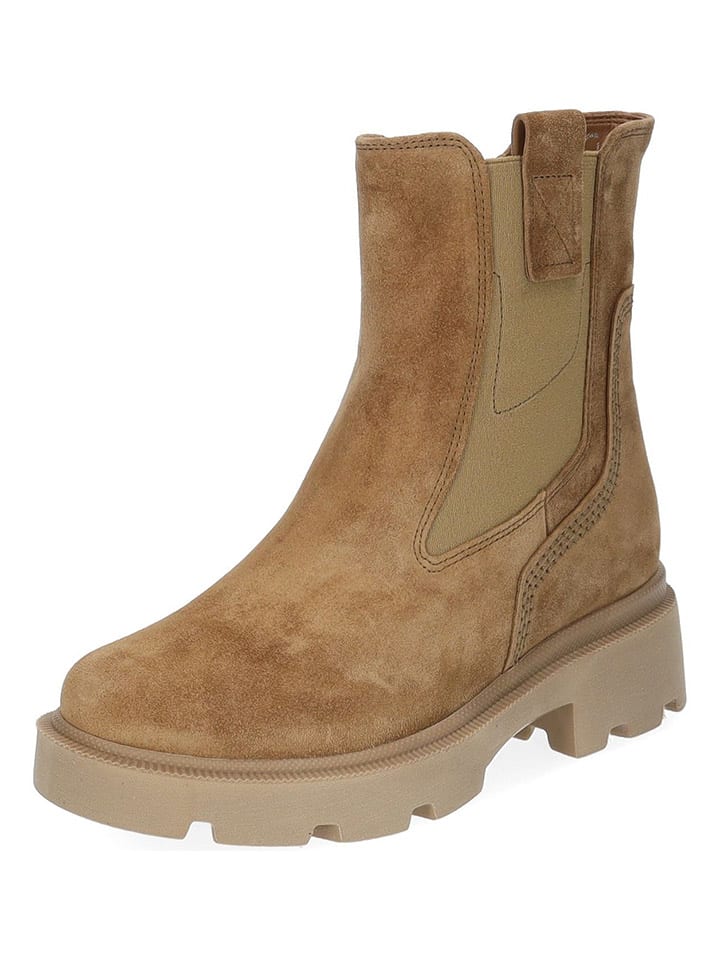 Gabor Leder-Chelsea-Boots in Hellbraun günstig kaufen