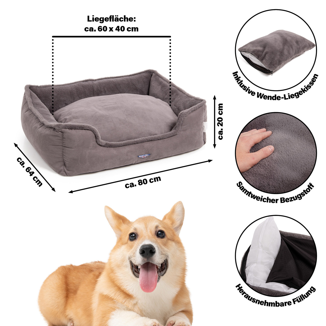 Wallace & Jones Hundebetten Wallace & Jones Hundebett Harmony M