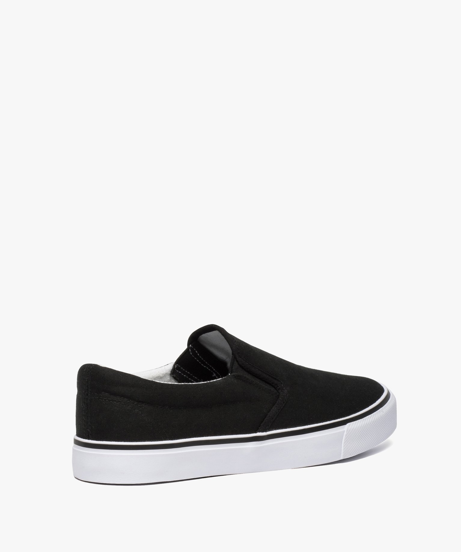 Tennis homme en toile faon slippers à élastiques noir | GEMO