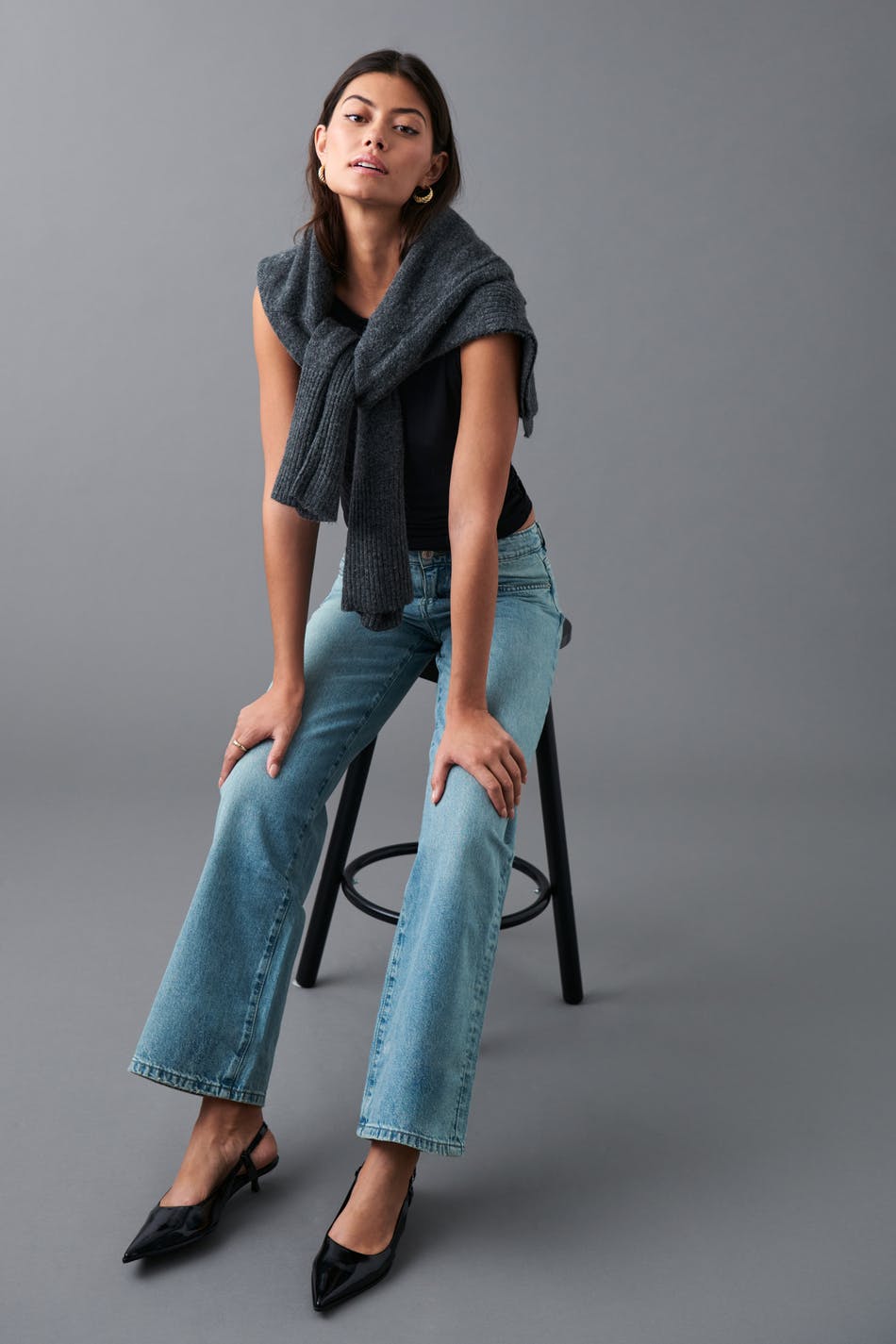 Low wide jeans