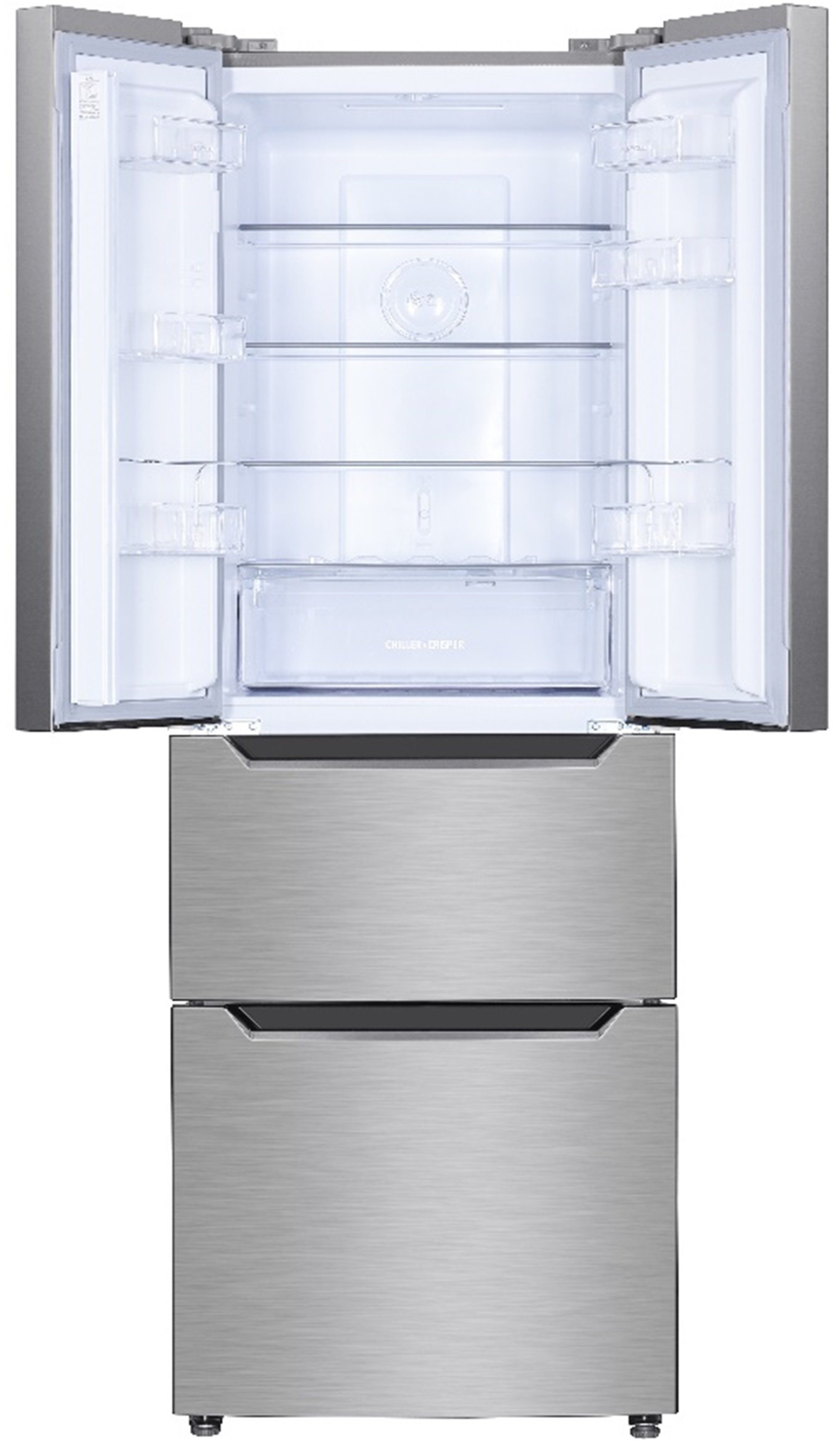 Wolkenstein Kühlschrank Wolkenstein FD351.4A++NF IX, 63.50 cm breit, Kontrollleuchte Betrieb, Kontrollleuchte Supergefrieren