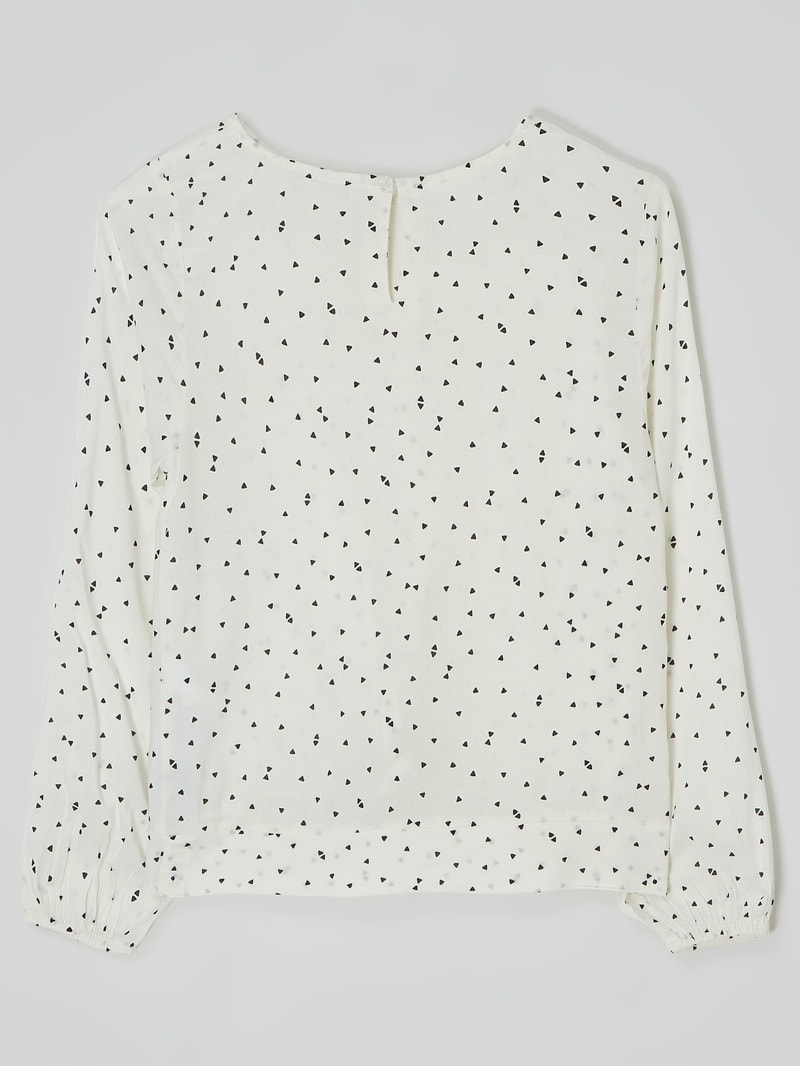 Blusenshirt aus Viskose in offwhite