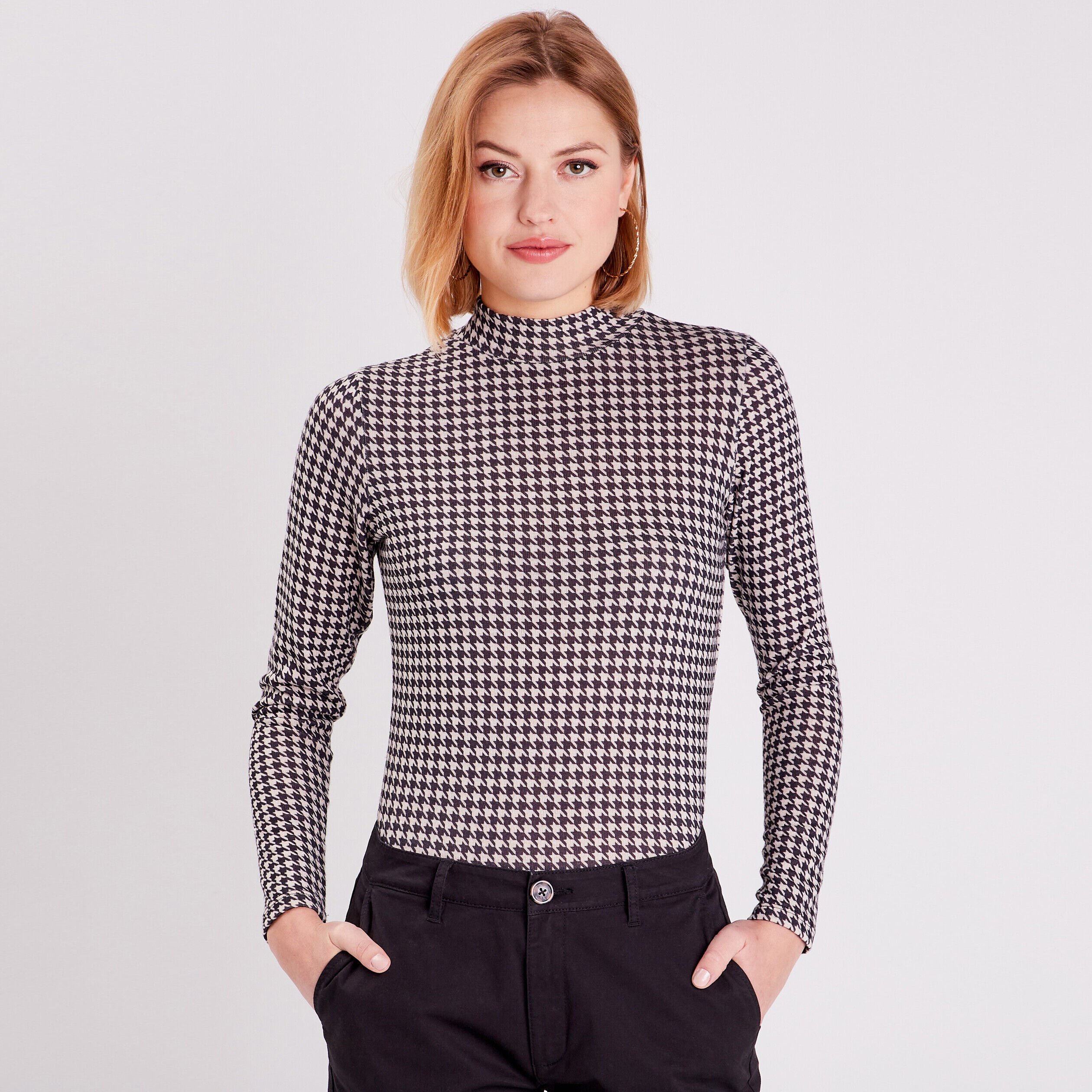 T-shirt manches longues beige femme | Cache Cache
