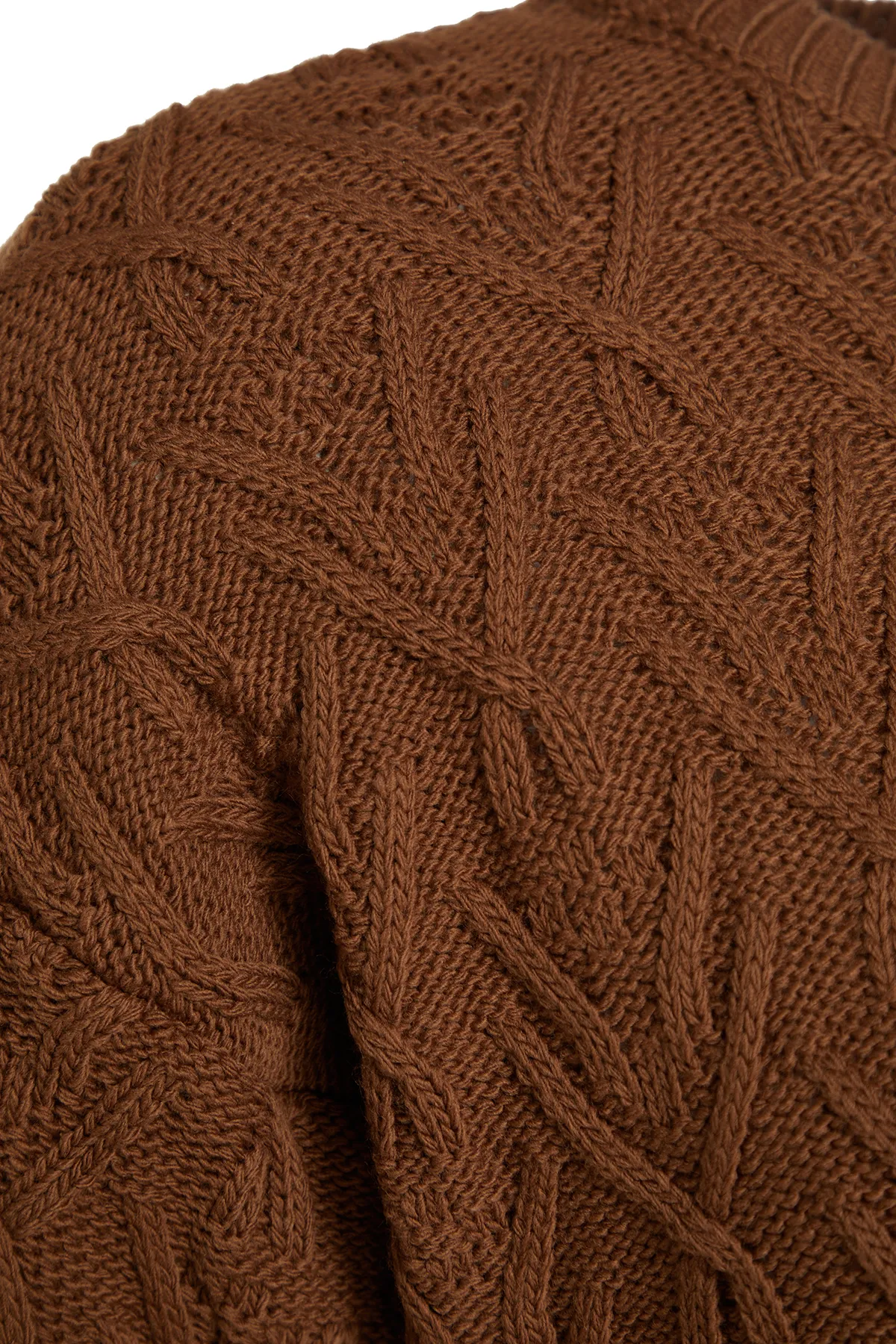 Trendyol Modest  Tile Openwork Rundhals-Strickpullover TCTAW24AK00051