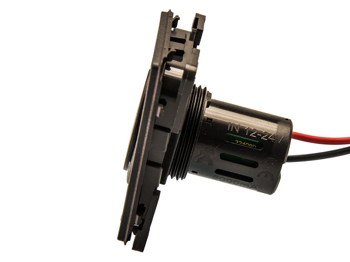 BBA doppelte graue USB Einbausteckdose