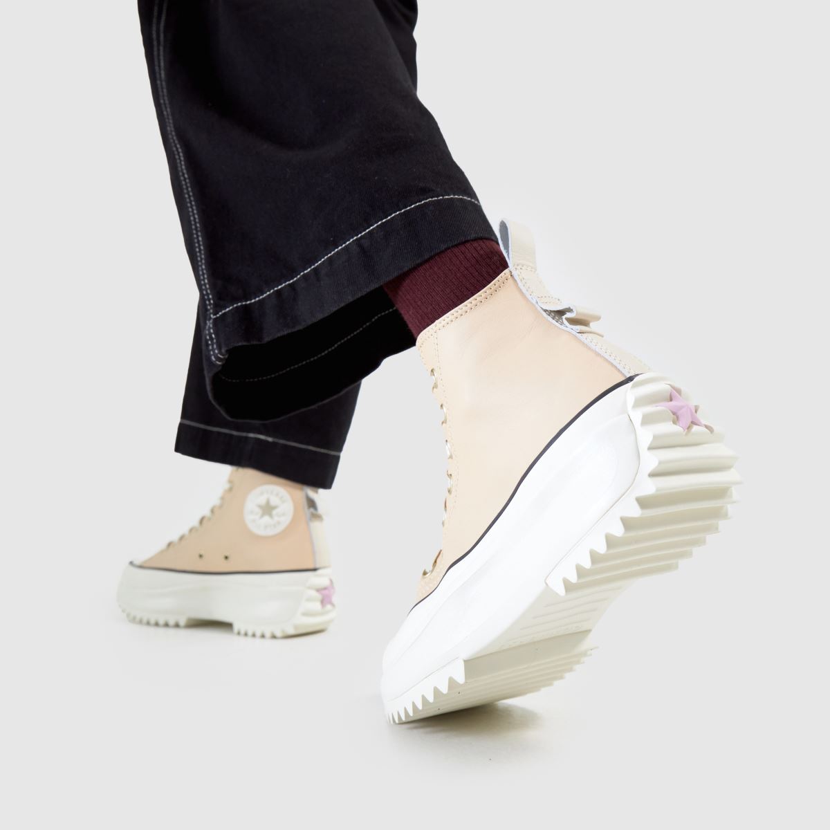 Converse Run Star Hike Hi cipő bézs színben