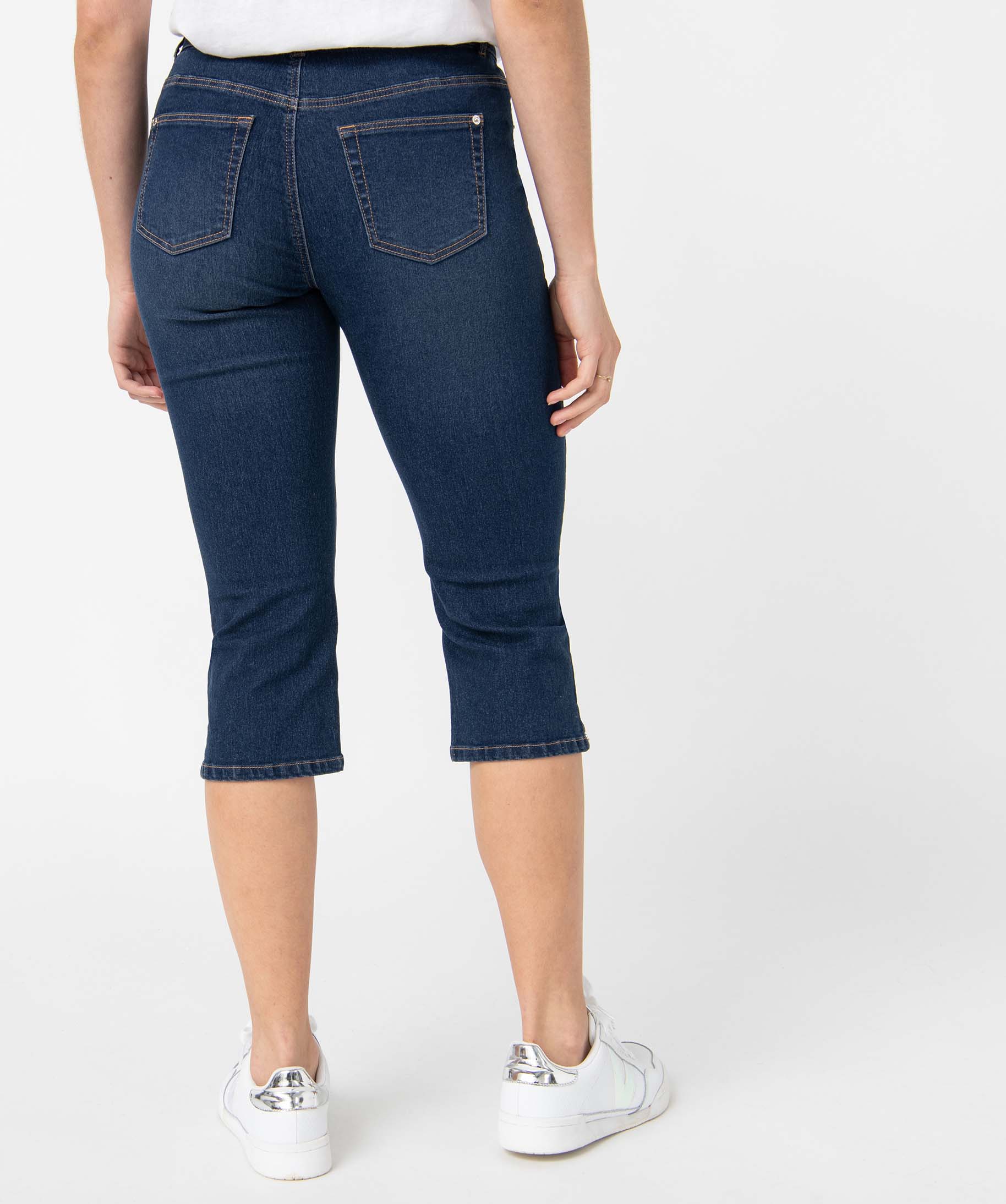 Pantacourt femme en jean coupe Slim brut | GEMO