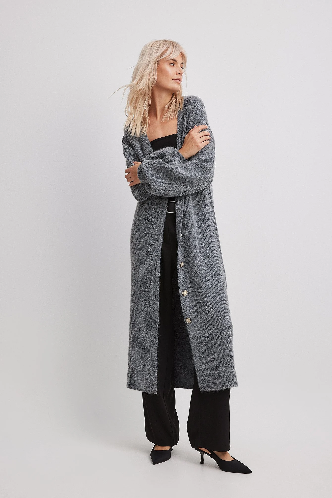Lange Strickjacke