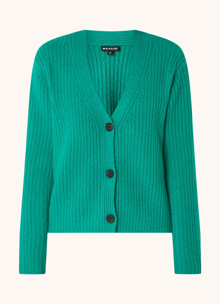 Whistles  Grofgebreid vest in wolblend met V-hals