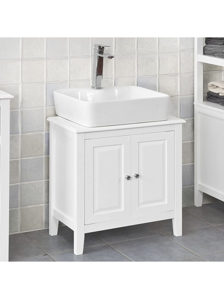 SoBuy Waschbeckenunterschrank in Weiß - (B)60 x (H)62 x (T)30cm günstig kaufen onesize