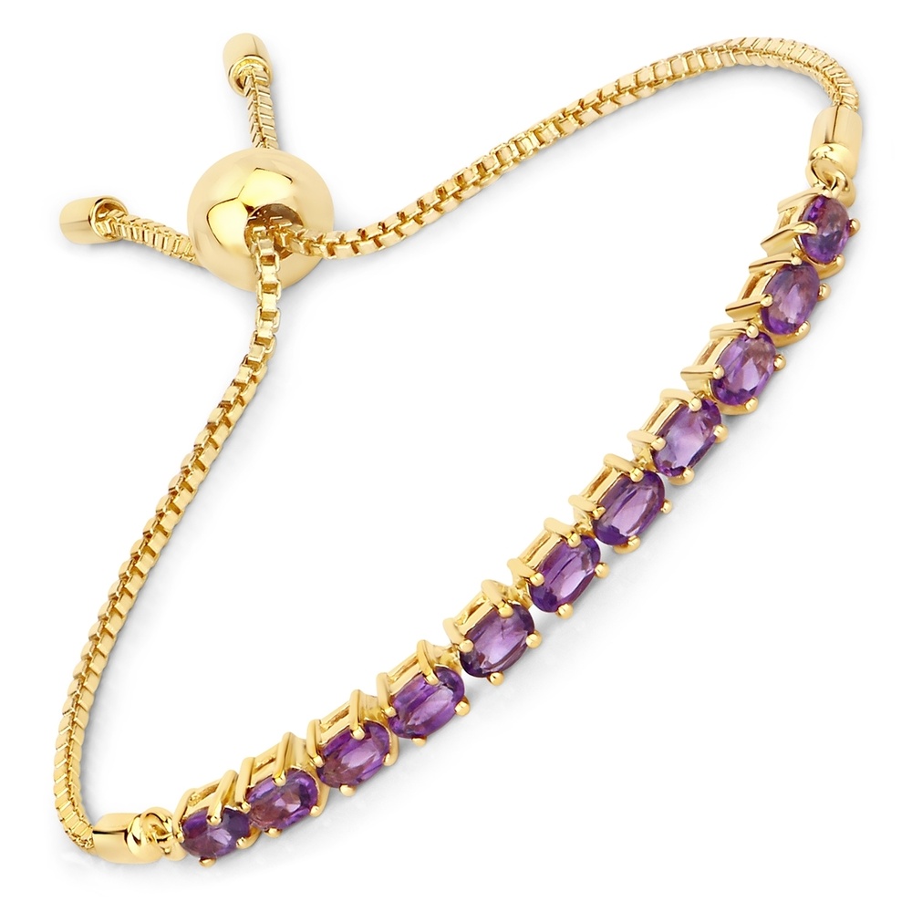 Rafaela Donata Bracelet Argent sterling Améthyste en Or jaune Bracelet