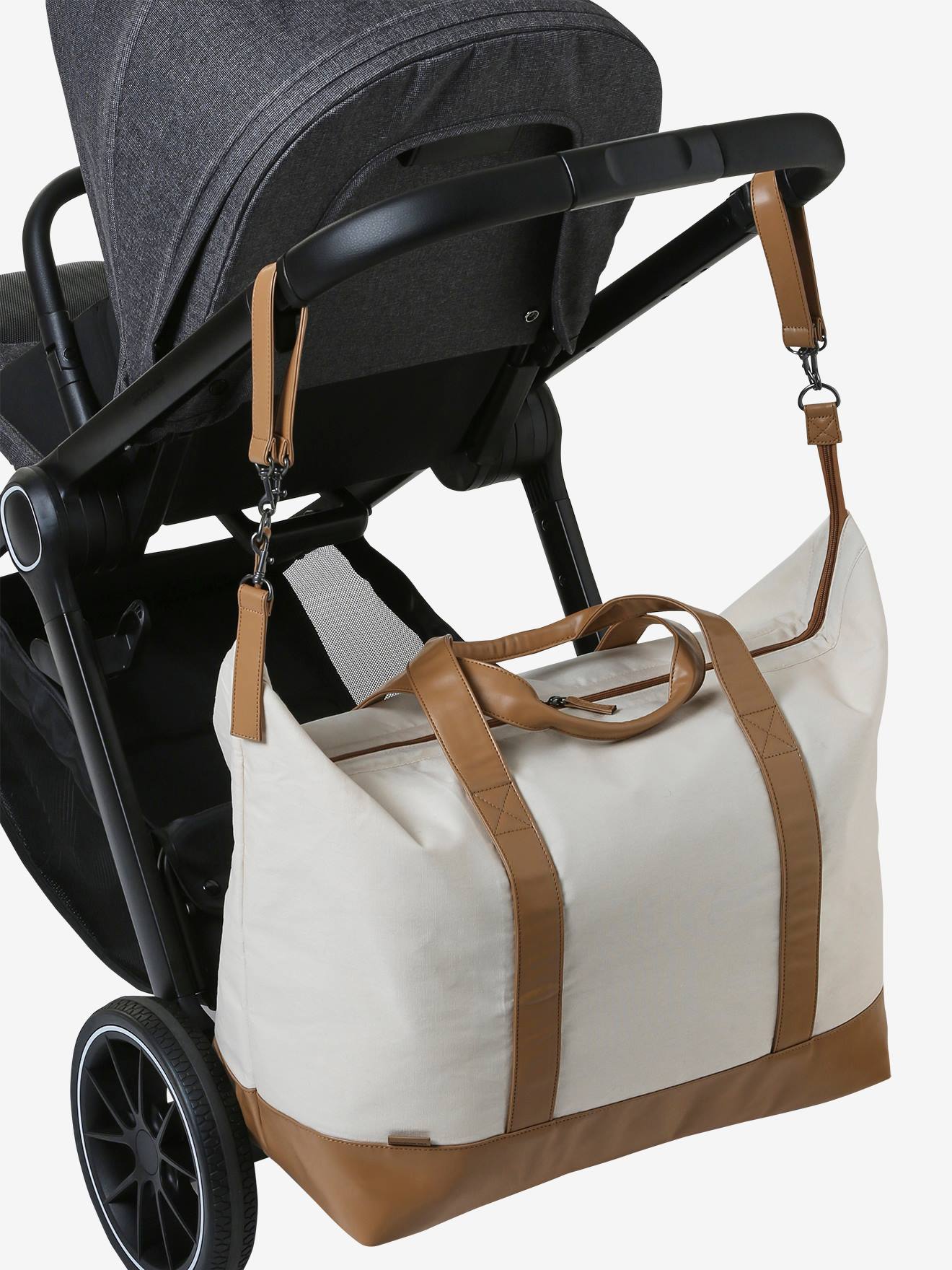 Vertbaudet Eltern Weekender-Wickeltasche MILAN personalisierbar - wollweiß/beige