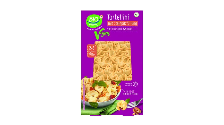 BIO PRIMO Bio vegane Tortellini mit Steinpilzfüllung 250 g