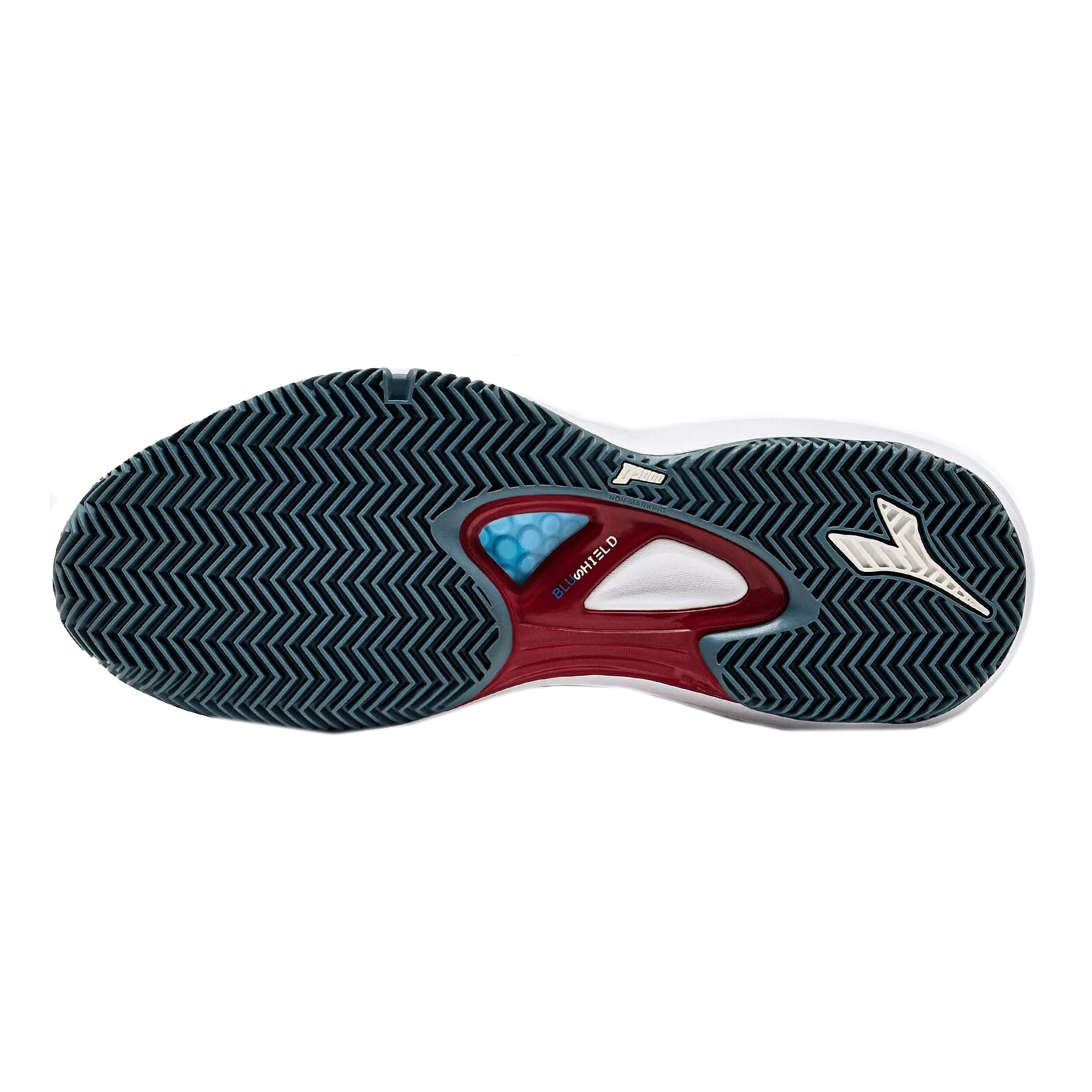 Speed Blushield Fly 4 + Sandplatzschuh Herren - Weiß, Petrol