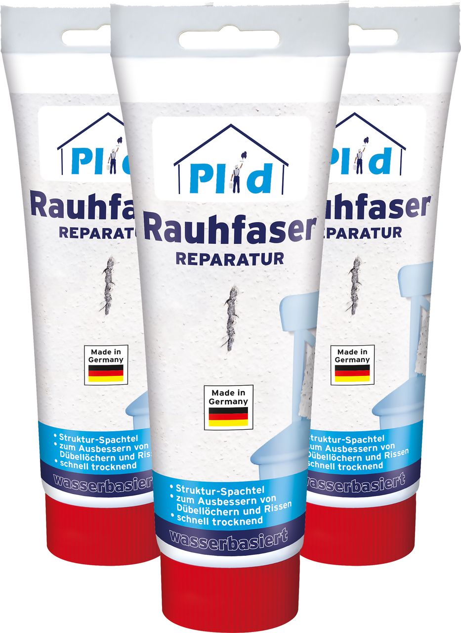 Plid Premium Rauhfaser Reparaturspachtel Struktur-Spachtel Weiß Weiß