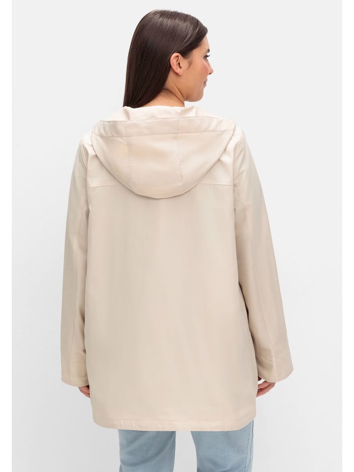 sheego Kapuzenjacke in sand günstig kaufen