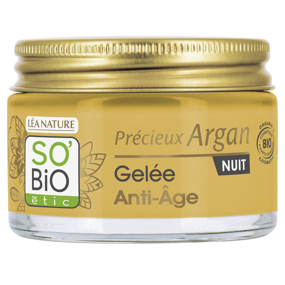 LÉA NATURE SO BiO étic Gelée Anti-Âge nuit, Précieux Argan Gelée