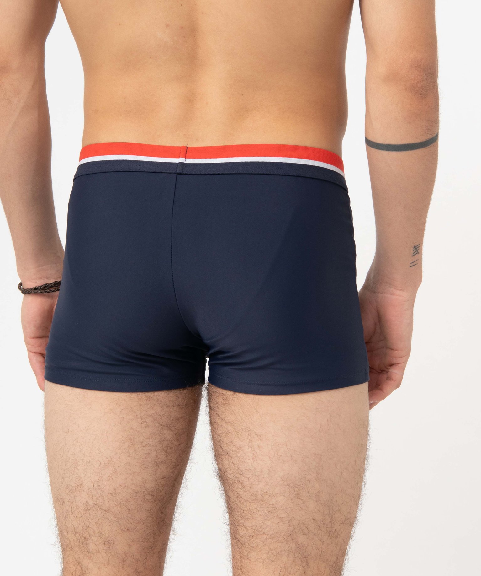 Shorty de bain homme avec ceinture tricolore vert | GEMO