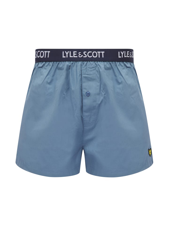 Lyle & Scott Boxer 2-Er Set in Pastellblau/Blau günstig kaufen