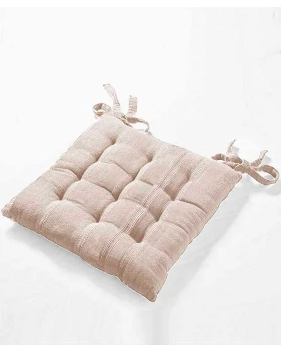 Lot de 2 galettes de chaise unies et rayées