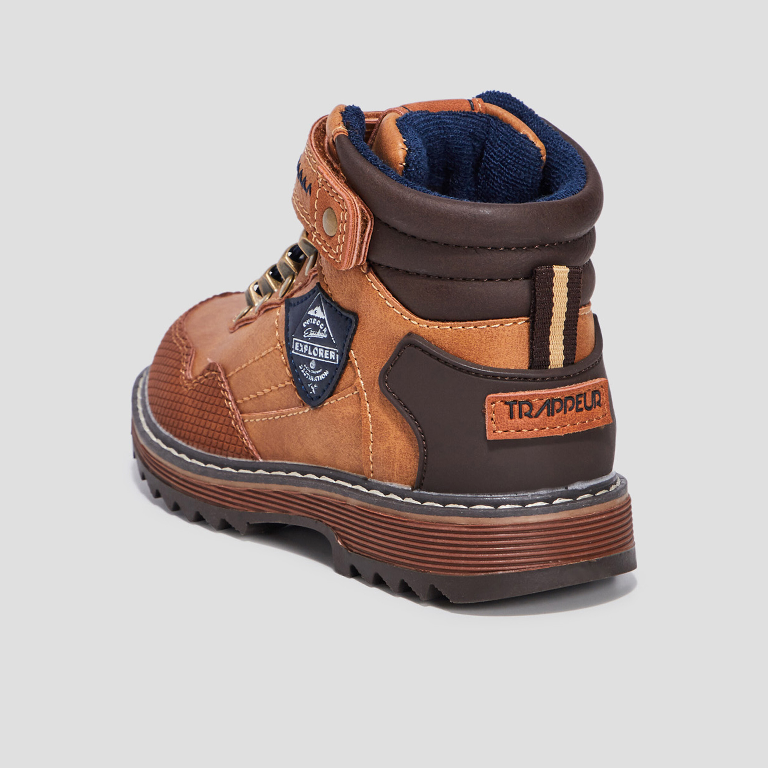Bottines à lacets Trappeur marron cognac garçon | La Halle