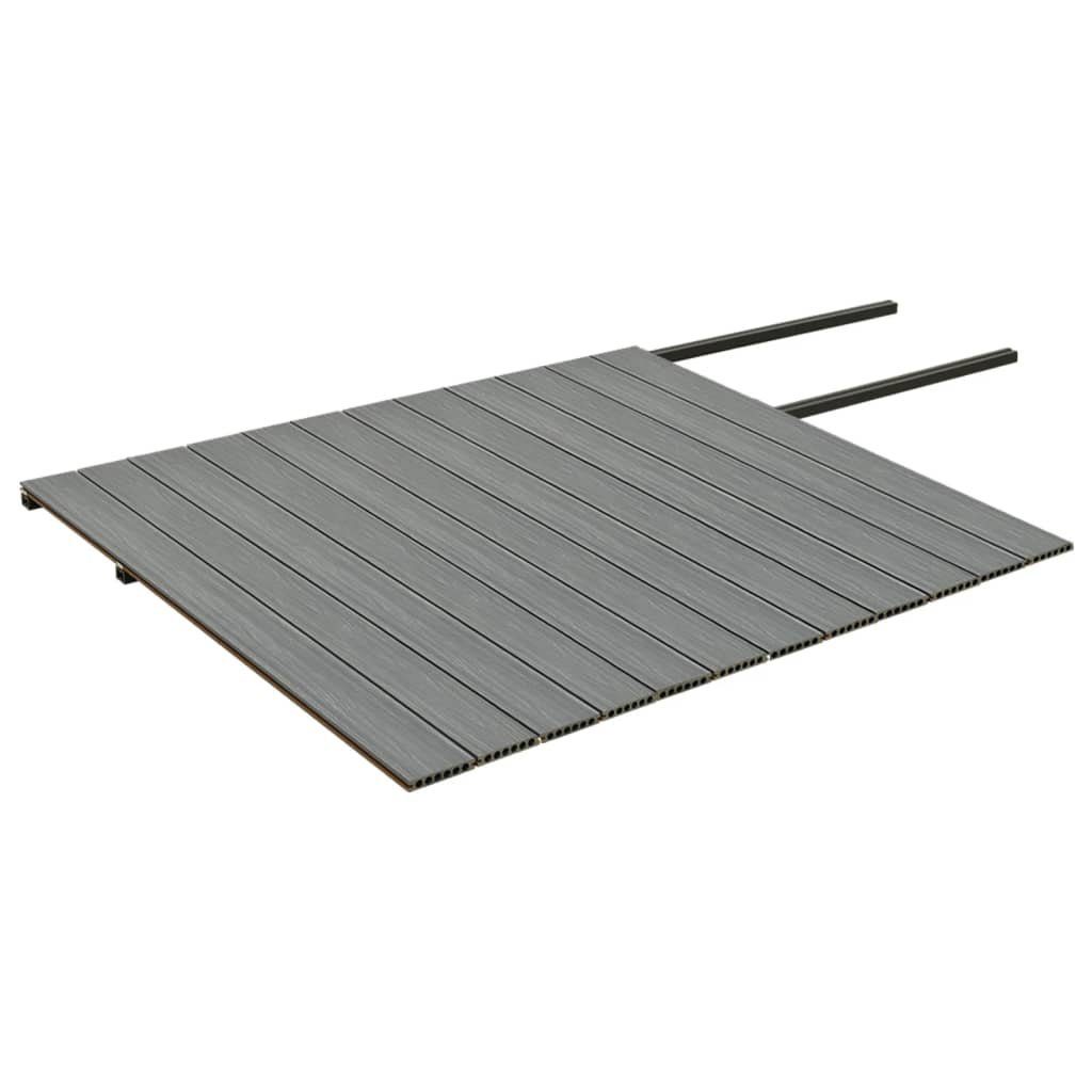 Teppichboden WPC Terrassendielen mit Zubehör Braun und Grau 30 m² 4 m, vidaXL