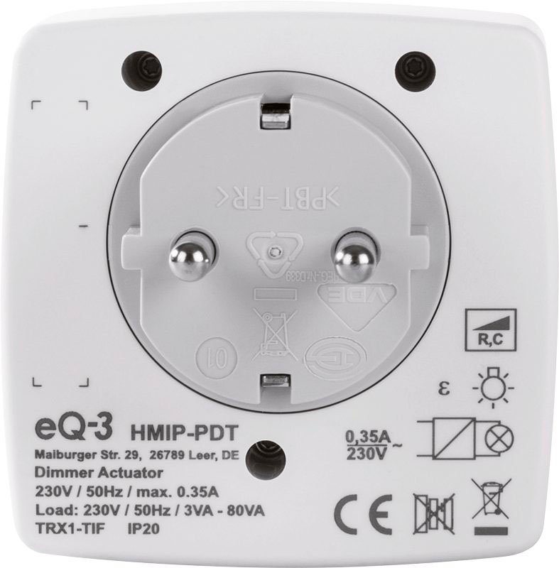 Homematic IP Steckdose Dimmer-Steckdose – Phasenabschnitt (150327A0)